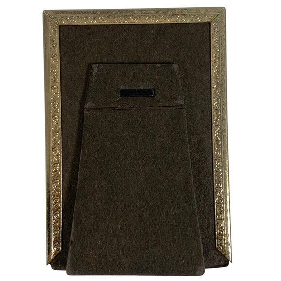 Vintage Silver-Tone Ornate Metal Mini Picture Easel Frame For Photos 2x3" - Picture 8 of 8